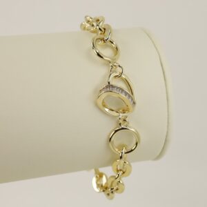 Bratara placata cu aur 14K model BB357 - 21 cm