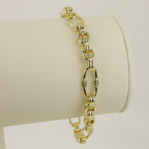 Bratara placata cu aur 14K model BB353 - 21 cm