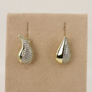 Cercei placati cu aur 14K model CJ254 - 1,4 cm