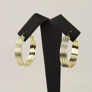 Cercei placati cu aur 14K model CJ266 - 3 cm