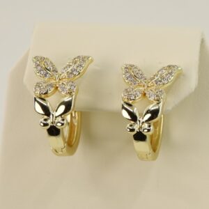 Cercei placati cu aur 14K model CJ256 - 1,6 cm