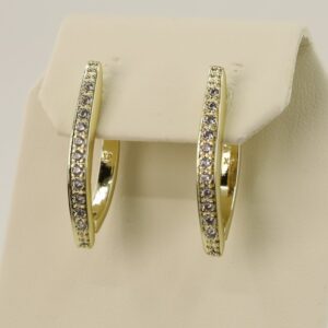 Cercei placati cu aur 14K model CJ263 - 2,5 cm