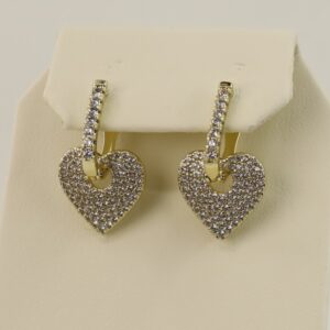 Cercei placati cu aur 14K model CJ252 - 2,5 cm