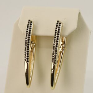 Cercei placati cu aur 14K model CJ277 - 3,5 cm