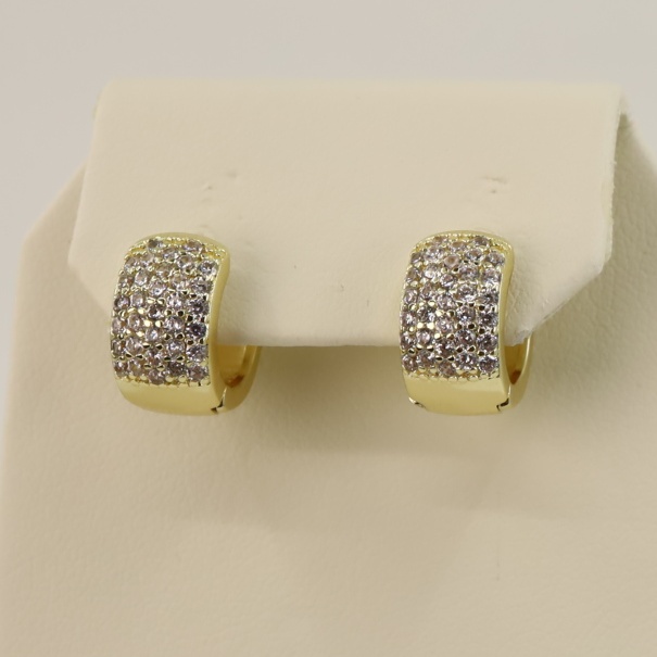 Cercei placati cu aur 14K model CJ267 - 1,4 cm