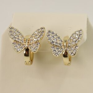 Cercei placati cu aur 14K model CJ292 - 1,4 cm