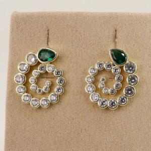 Cercei placati cu aur 14K model CJ282 - 1,7 cm