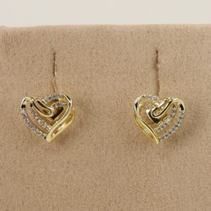 Cercei placati cu aur 14K model CJ285 - 1 cm