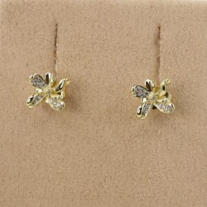 Cercei placati cu aur 14K model CJ281 - 0,6 cm