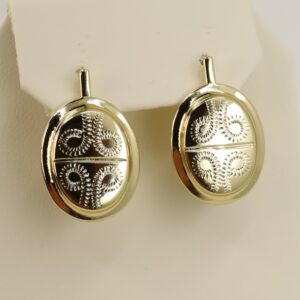 Cercei placati cu aur 14K model CJ299 - 1,4 cm