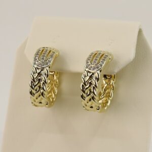 Cercei placati cu aur 14K model CJ264 - 1,4 cm