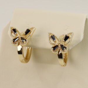 Cercei placati cu aur 14K model CJ294 - 1 cm