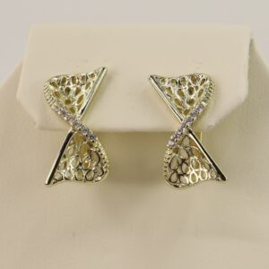 Cercei placati cu aur 14K model CJ283 - 1,5 cm