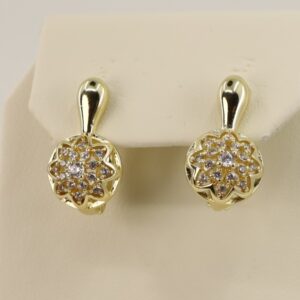 Cercei placati cu aur 14K model CJ259 - 1,5 cm