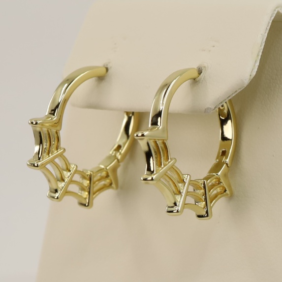 Cercei placati cu aur 14K model CJ261 - 2,5 cm