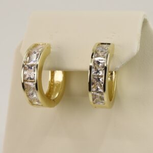 Cercei placati cu aur 14K model CJ270 - 1,4 cm