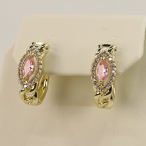 Cercei placati cu aur 14K model CJ273 - 1,4 cm