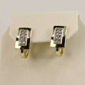 Cercei placati cu aur 14K model CJ255 - 1,4 cm