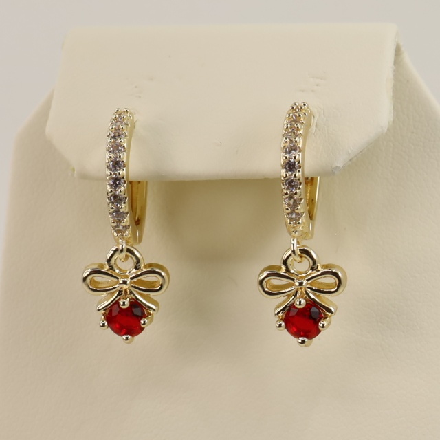 Cercei placati cu aur 14K model CJ291 - 3 cm