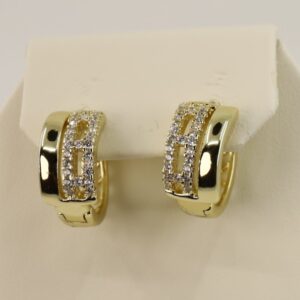 Cercei placati cu aur 14K model CJ287 - 1,4 cm