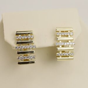 Cercei placati cu aur 14K model CJ279 - 1,5 cm