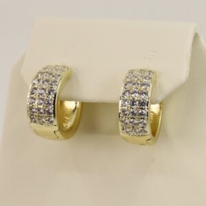 Cercei placati cu aur 14K model CJ257 - 1 cm