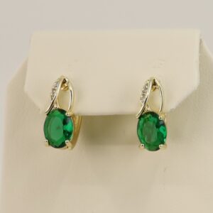 Cercei placati cu aur 14K model CJ275 - 1,3 cm