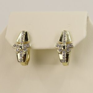 Cercei placati cu aur 14K model CJ295 - 1,4 cm