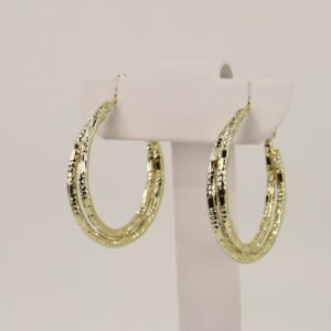 Cercei placati cu aur 14K model CJ350 - 2,5 cm