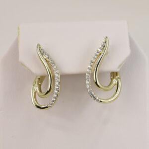 Cercei placati cu aur 14K model CJ339 - 2,3 cm