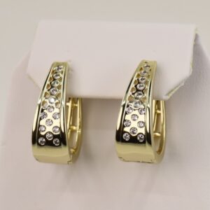 Cercei placati cu aur 14K model CJ323 - 2 cm