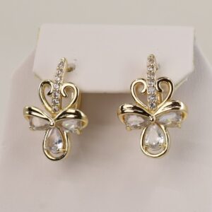 Cercei placati cu aur 14K model CJ322 - 2,5 cm