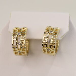 Cercei placati cu aur 14K model CJ308 - 1,4 cm