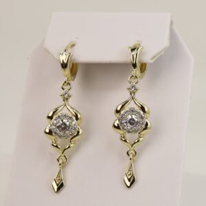 Cercei placati cu aur 14K model CJ305 - 4 cm