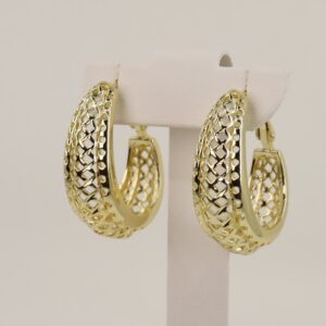 Cercei placati cu aur 14K model CJ316 - 2 cm