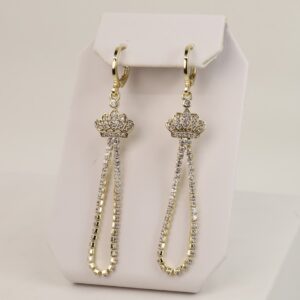 Cercei placati cu aur 14K model CJ309 - 5 cm