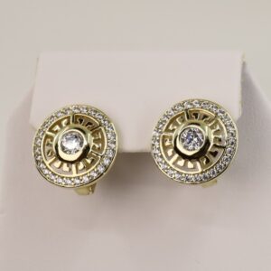 Cercei placati cu aur 14K model CJ333 - 0,8 cm