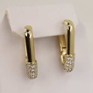 Cercei placati cu aur 14K model CJ321 - 2,5 cm