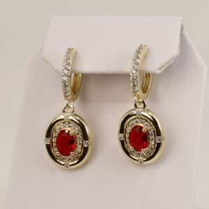 Cercei placati cu aur 14K model CJ317 - 3 cm