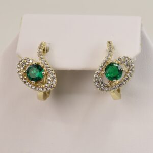 Cercei placati cu aur 14K model CJ319 - 1,4 cm