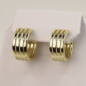 Cercei placati cu aur 14K model CJ302 - 1 cm