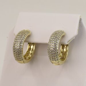 Cercei placati cu aur 14K model CJ324 - 1,1 cm