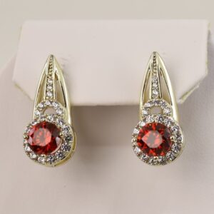 Cercei placati cu aur 14K model CJ314 - 1,8 cm