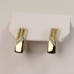 Cercei placati cu aur 14K model CJ336 - 1,4 cm