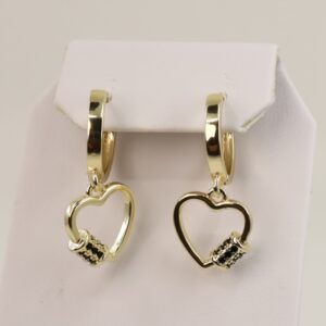 Cercei placati cu aur 14K model CJ341 - 3 cm