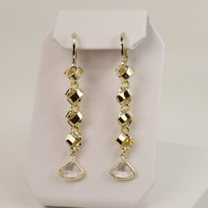 Cercei placati cu aur 14K model CJ315 - 4,5 cm