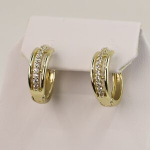 Cercei placati cu aur 14K model CJ318 - 1,1 cm