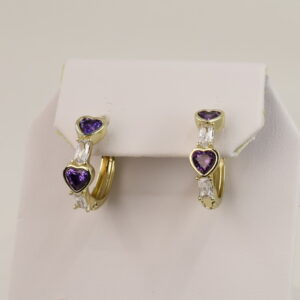 Cercei placati cu aur 14K model CJ303 - 1,4 cm