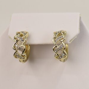 Cercei placati cu aur 14K model CJ348 - 1,2 cm