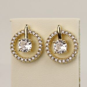 Cercei placati cu aur 14K model CJ343 - 0,8 cm